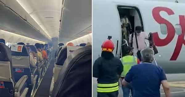 दिल्ली से जबलपुर जा रहे SpiceJet के प्लेन की इमरजेंसी लैंडिंग, 5 हजार फीट पर अचानक धुएं से भर गई फ्लाइट; देखें Video