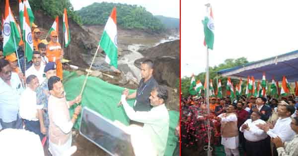 कारम डैम पर जल संसाधन मंत्री सिलावट ने किया ध्वजारोहण, रेस्क्यू ऑपरेशन टीम का किया सम्मान