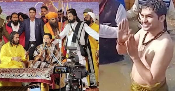 Bageshwar Dham : धीरेंद्र कृष्ण शास्त्री पहुंचे माघ मेला, संगम में लगाई डुबकी, संतों से की मुलाकात; देखें VIDEO