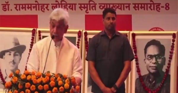गांधीजी के बारे में मिथ्या वाचन करने पर जम्मू कश्मीर के उपराज्यपाल मनोज सिन्हा को कानूनी नोटिस