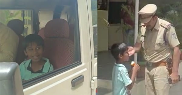 इंदौर : पुलिस ने चंद घंटों में लापता मूकबधिर बच्चे को खोजा, मासूम की इच्छा पर गाड़ी में घुमाया, आइस्क्रीम भी खिलाई