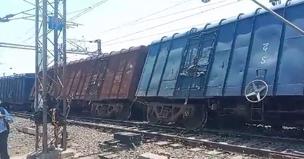 कटनी में रेल हादसा : मालगाड़ी के 4 डिब्बे पटरी से उतरे, कई ट्रेनें हुई प्रभावित, देखें VIDEO