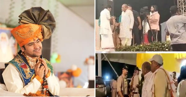 पंडित धीरेंद्र शास्त्री की कथा में विवाद : बाउंसरों ने पिछड़ा आयोग अध्यक्ष को मंच पर चढ़ने से रोका, कथा स्थल से नाराज होकर लौटे; देखें VIDEO