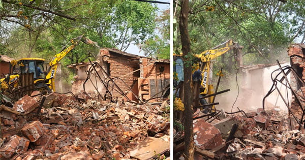 भोपाल में चला प्रशासन का बुलडोजर, करोड़ों की जमीन से हटाया कब्जा; लीज खत्म होने पर की गई कार्रवाई