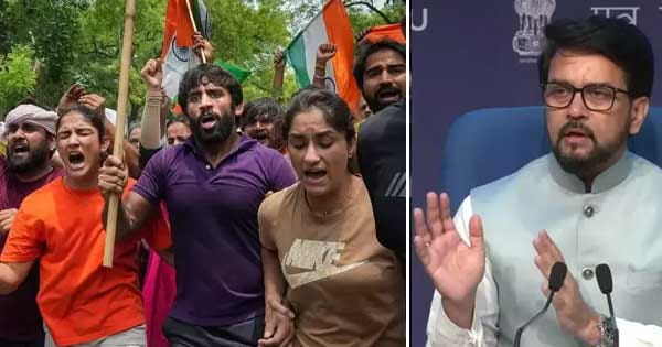 Wrestlers Protest : अनुराग ठाकुर से मिलने पहुंचे बजरंग पूनिया-साक्षी मलिक, बृजभूषण की गिरफ्तारी की मांग