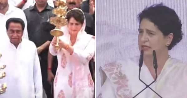 MP में कांग्रेस का चुनावी शंखनाद : प्रियंका गांधी ने जबलपुर में नर्मदा पूजन के बाद जनता को दी ये गारंटी