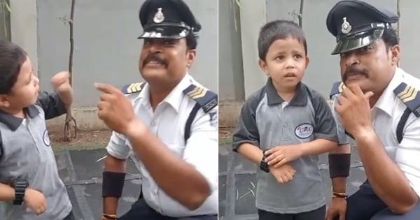 डांसिंग कॉप रंजीत ने मासूम को गिफ्ट कर दी अपनी स्मार्टवॉच, बच्चे ने भी दिया रिटर्न गिफ्ट, क्या मिला तोहफा .? जानने के लिए देखें VIDEO