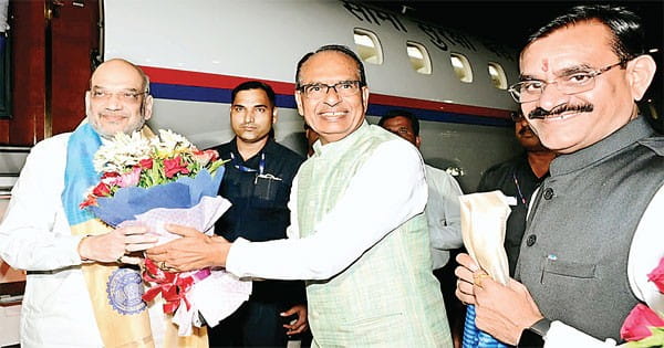 शाह ने दिए संकेत, वर्तमान नेतृत्व की अगुआई में ही लड़ा जाएगा विस चुनाव