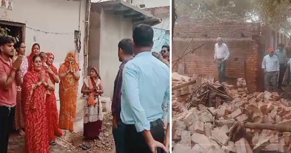 मैहर गैंगरेप मामला : आरोपियों के घर पर चला बुलडोजर, महिलाओं ने हाथ जोड़कर कहा- उनके बेटे को फंसाया जा रहा, देखें VIDEO