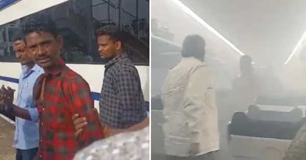तिरुपति-सिकंदराबाद वंदे भारत में फैला धुंआ : बिना टिकट सफर कर रहे शख्स ने टॉयलेट में पी बीड़ी, फायर सिस्टम एक्टिव होते ही रुक गई ट्रेन; देखें VIDEO
