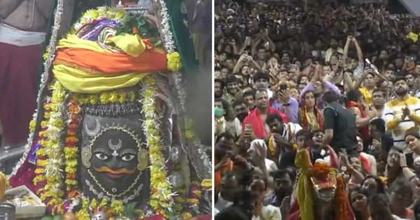 सावन का छठा सोमवार : महाकाल मंदिर में भक्तों की उमड़ी भीड़, अलौकिक भस्म आरती में शामिल हुए श्रद्धालु; सवारी में शामिल होंगे पीसीसी चीफ कमलनाथ