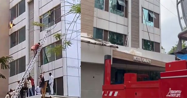 VIDEO : मुंबई के होटल गैलेक्सी में लगी भीषण आग, 3 की मौत; दो लोग बुरी तरह झुलसे