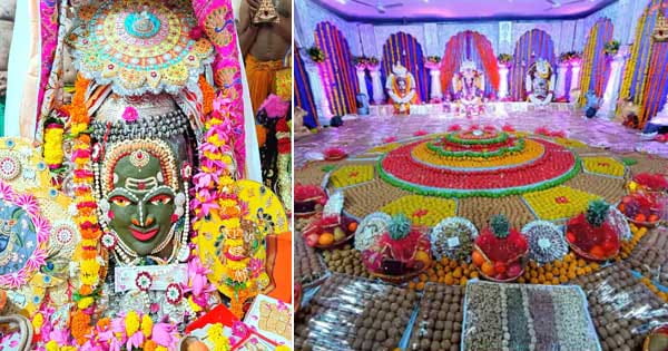 रक्षाबंधन पर सबसे पहले महाकाल को बांधी गई राखी, सवा लाख लड्‌डुओं का लगाया भोग; देखें VIDEO