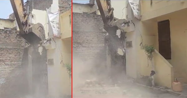 इंदौर : श्वान के विवाद में गोली मारने वाले गार्ड का मकान हुआ जमींदोज, करणी सेना करती रही विरोध, देखें VIDEO