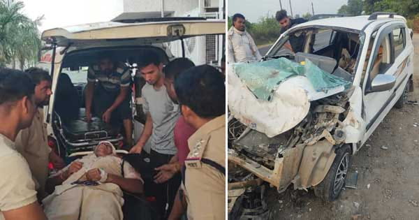 खरगोन जिले के सनावद में बड़ा हादसा : ड्यूटी कर लौट रहे पुलिसकर्मियों की कार डंपर से टकराई, 2 SI और एक  कॉन्स्टेबल की मौत