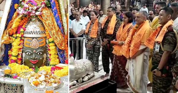 उज्जैन : चीफ ऑफ डिफेंस स्टाफ अनिल चौहान पहुंचे महाकाल के दरबार, पत्नी संग किए दर्शन; देखें VIDEO