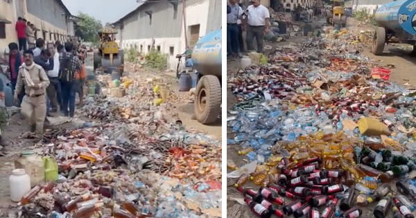 भोपाल में दिखा फिल्म रईस का रियल सीक्वल, 1 करोड़ 46 लाख की शराब पर चला रोड-रोलर, देखें VIDEO