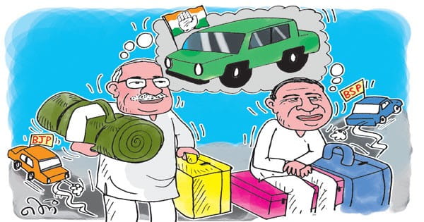 कांग्रेस के ‘आउटर’ पर अटकी गिरजाशंकर और महेंद्र की सियासी गाड़ी