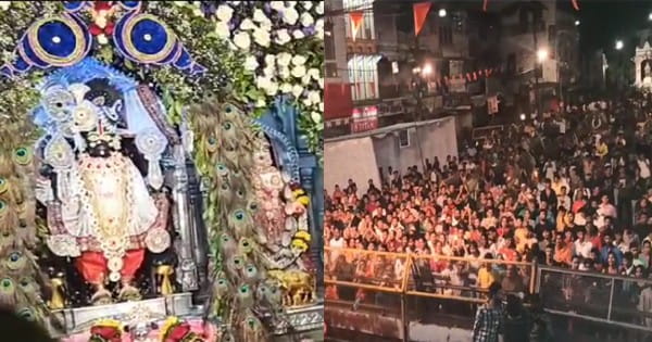 VIDEO : उज्जैन के गोपाल मंदिर में मना श्रीकृष्ण का जन्मोत्सव, कान्हा के दर्शन को उमड़े श्रद्धालु