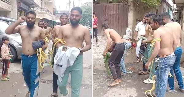 Indore : पत्थरबाजी करने वाले आरोपियों को अर्धनग्न कर निकाला जुलूस, इलाके के पत्थर भी उठाए, देखें VIDEO