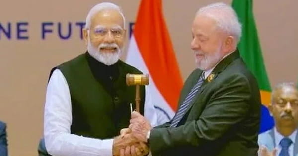 G20 Summit 2023 : PM मोदी ने ब्राजील के राष्ट्रपति को जी20 की अध्यक्षता सौंपी, नवंबर में रखा वर्चुअल सेशन का प्रस्ताव