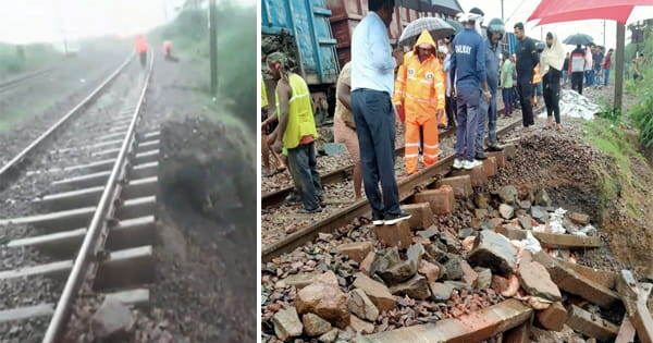 मुरैना : बारिश के कारण धौलपुर के पास रेलवे ट्रैक क्षतिग्रस्त, यातायात प्रभावित, मरम्मत के बाद ट्रेनों को किया रवाना