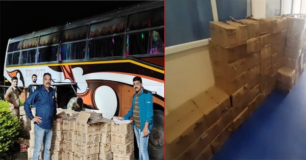 MP में शराब तस्करी का नायाब तरीका, बस में मिली 25 लाख की शराब, ड्राइवर समेत 4 तस्कर गिरफ्तार