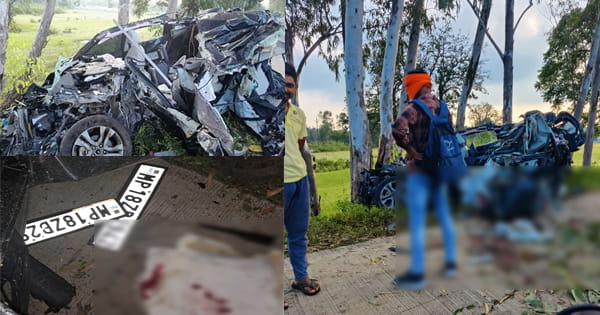 उमरिया में तेज रफ्तार का कहर... बेकाबू होकर कार पेड़ से टकराई, शहडोल के खनिज निरीक्षक सहित 5 की मौत