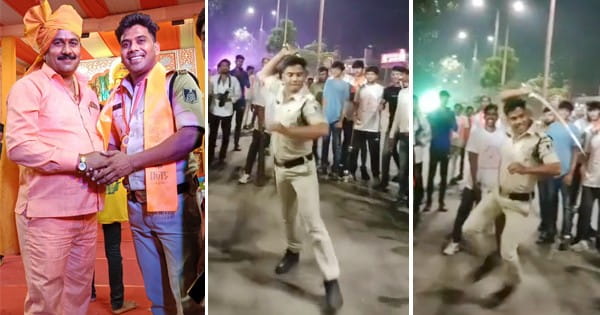 इंदौर : ड्यूटी से लौट रहे आरक्षक मिले अखाड़े के पुराने साथियों से, डोल ग्यारस के जुलूस में चलाई तलवार और दिखाए करतब, देखें VIDEO