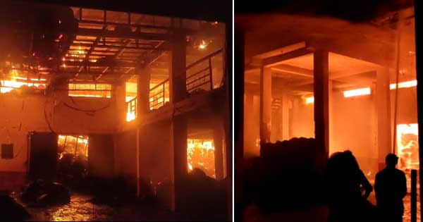 इंदौर : पालदा औद्योगिक क्षेत्र में दो बारदाना गोदामों में लगी भीषण आग, लाखों का माल जलकर खाक