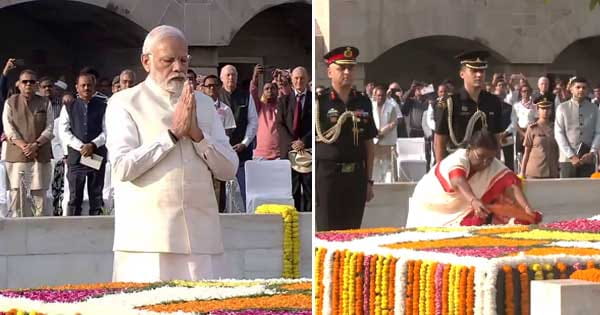 महात्मा गांधी और लाल बहादुर शास्त्री जयंती आज : PM मोदी ने राजघाट-विजयघाट पहुंचकर दी श्रद्धांजलि, बोले- बापू का प्रभाव वैश्विक