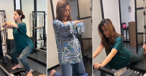 प्रेग्नेंसी में कसरत करती नजर आईं Rubina Dilaik, सोशल मीडिया पर शेयर किया VIDEO