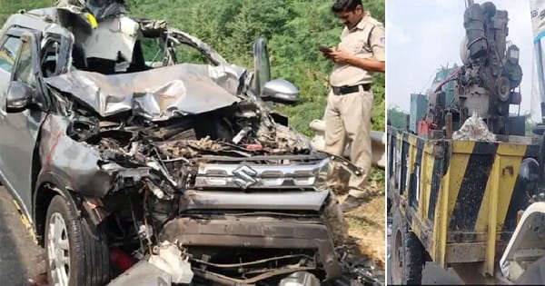 मुरैना में दर्दनाक हादसा : तेज रफ्तार कार ट्रैक्टर-ट्रॉली में घुसी, तीन मजदूरों की मौत