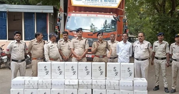 अवैध शराब से भरा कंटेनर जब्त, डेढ़ करोड़ के माल के साथ आरोपी गिरफ्तार, हरियाणा से केरल ले जाई जा रही थी अवैध शराब