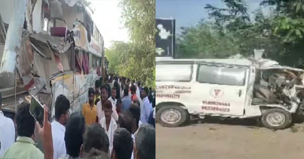 महाराष्ट्र में दो सड़क हादसों में 10 की मौत, खाई में गिरी यात्री बस, ट्रक ने एम्बुलेंस को मारी टक्कर