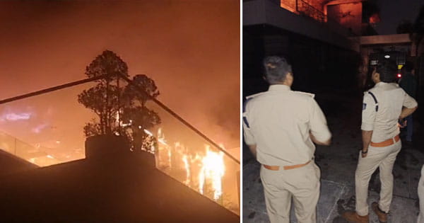 इंदौर : उद्योगपति के बंगले में लगी भीषण आग, दो फ्लोर जलकर खाक; परिवार के सभी सदस्य सुरक्षित, देखें VIDEO