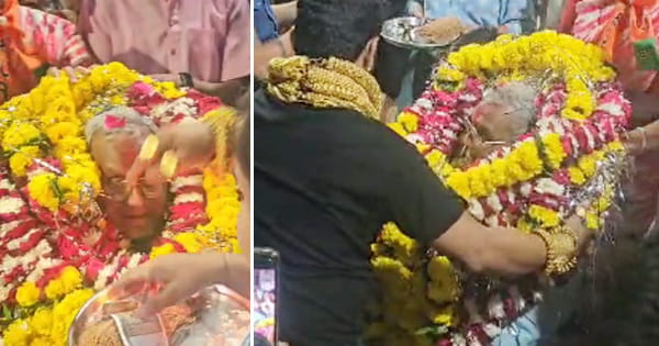 इंदौर : BJP प्रत्याशी का चुनाव प्रचार के दौरान अनोखा स्वागत, लोगों ने महेंद्र हार्डिया को पहनाई इतनी मालाएं... कि सिर्फ दिखाई दे रहा था मुंह