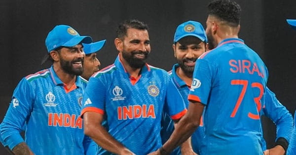IND VS SL: भारत की लगातार 7वीं जीत, 302 रनों से श्रीलंका को रौंदा, शमी के "पंजे" की मदद से केवल 55 रन पर सिमटी लंका