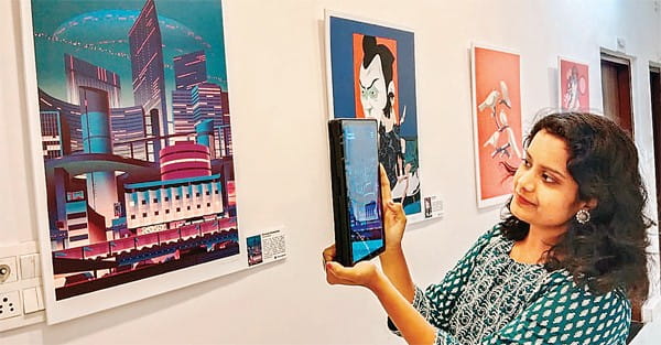 डिजिटल पेंटिंग की दुनिया से रूबरू कराती फ्रांस के आर्टिस्ट्स की एनिमेटेड एग्जीबिशन