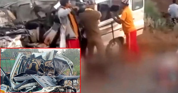 ओडिशा में भीषण सड़क हादसा : क्योंझर में खड़े ट्रक से टकराई वैन, 8 लोगों की मौत; कई घायल