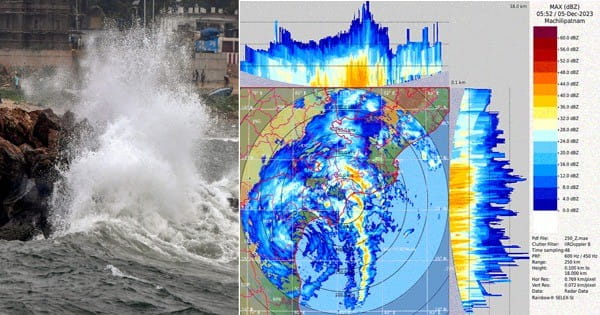 Cyclone Michaung : कहर बरपा रहा मिचौंग... आंध्र प्रदेश से टकराया तूफान; 110 KMPH की रफ्तार से चलेंगी हवाएं, 8 जिलों में रेड अलर्ट जारी