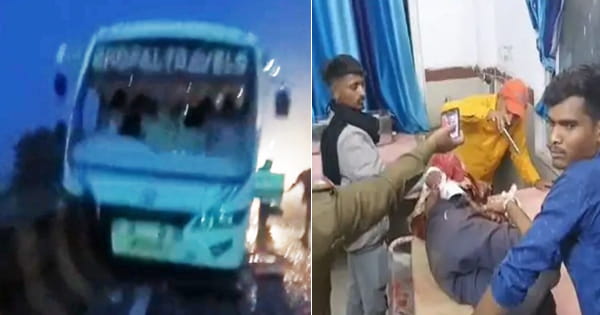 मुलताई-नागपुर हाईवे पर हादसा, अनियंत्रित होकर बस पुलिया पर चढ़ी; 15 यात्री घायल