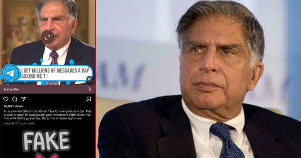 Deepfake Video का शिकार हुए Ratan Tata : बढ़ा-चढ़ाकर निवेश करने और बंपर रिटर्न का वीडियो हो रहा वायरल, खुद स्टोरी शेयर कर किया अलर्ट