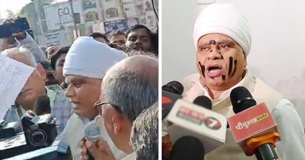 फूल सिंह बरैया को दिग्विजय सिंह ने मुंह काला करने से रोका, सिर्फ काला टीका लगाकर पूरी की औपचारिकता