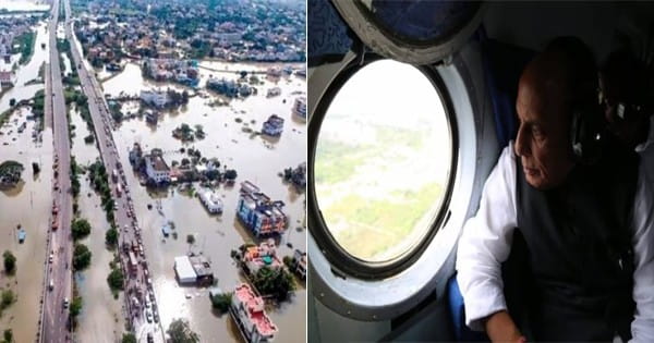 Cyclone Michaung : चेन्नई के गंभीर हालातों का जायजा लेने पहुंचे रक्षा मंत्री राजनाथ सिंह, हेलीकॉप्टर से बाढ़ प्रभावित इलाकों का सर्वेक्षण किया; स्कूलों की परीक्षांए टलीं