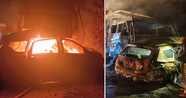 बरेली में बड़ा हादसा : डिवाइडर तोड़ डंपर से टकराई बारातियों की कार, 8 लोगों की जिंदा जलकर मौत