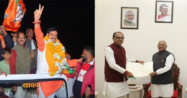 शिवराज सिंह चौहान ने मुख्यमंत्री पद से दिया इस्तीफा, भाजपा विधायक दल के नेता डॉ. मोहन यादव ने पेश किया सरकार बनाने का दावा
