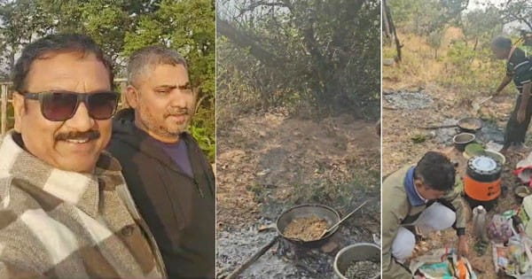 VIDEO : पूर्व वन मंत्री विजय शाह ने दोस्तों के साथ की चिकन पार्टी, सतपुड़ा टाइगर रिजर्व के कोर एरिया में जलाई आग