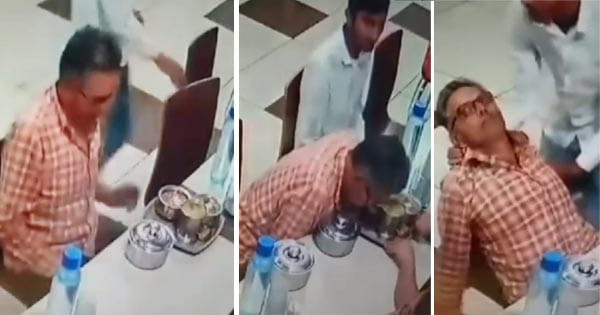 इंदौर : होटल में खाने की टेबल पर बैठे-बैठे व्यक्ति को आया साइलेंट हार्ट अटैक, CCTV कैमरे में कैद हुआ मौत का लाइव VIDEO
