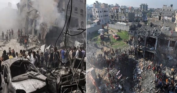 Israel-Hamas War : गाजा में इजराइली सेना का हवाई हमला, एक ही परिवार के 76 लोगों की मौत